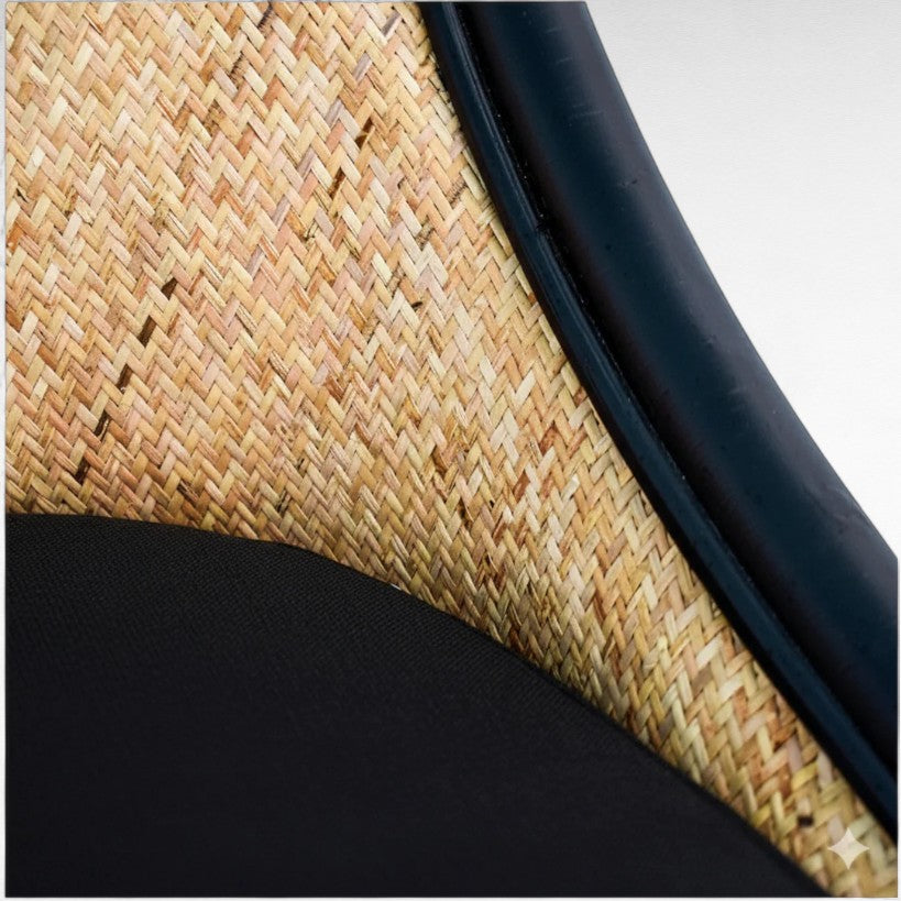 BAMBOO WITH WOVEN RATTAN AND CUSHION W55 |D55 |H100 CM