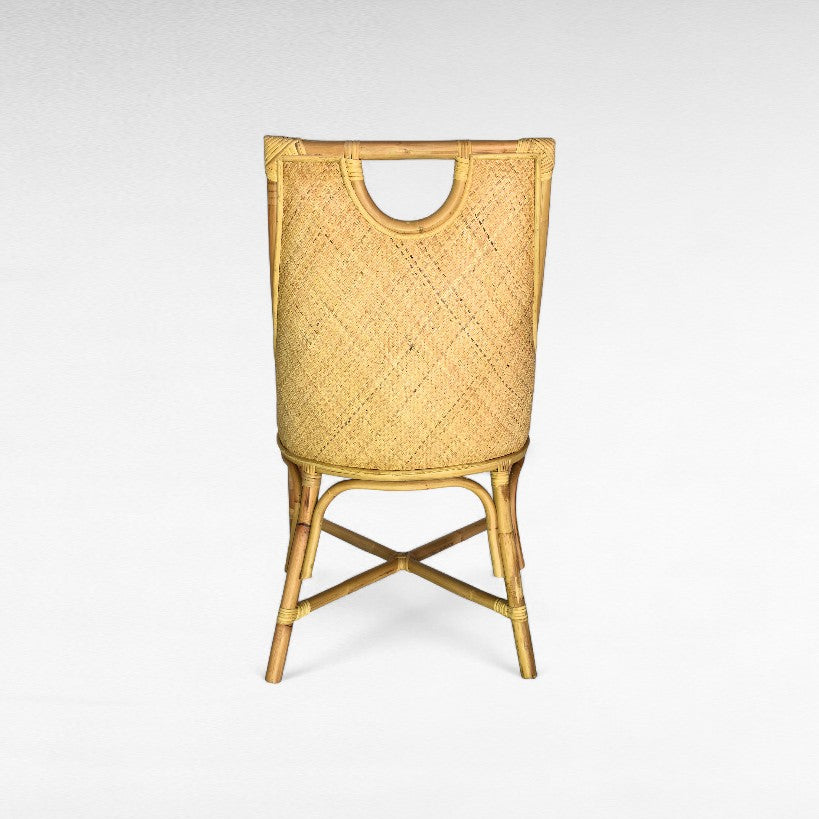 BAMBOO WITH WOVEN RATTAN AND CUSHION W55 |D55 |H100 cm