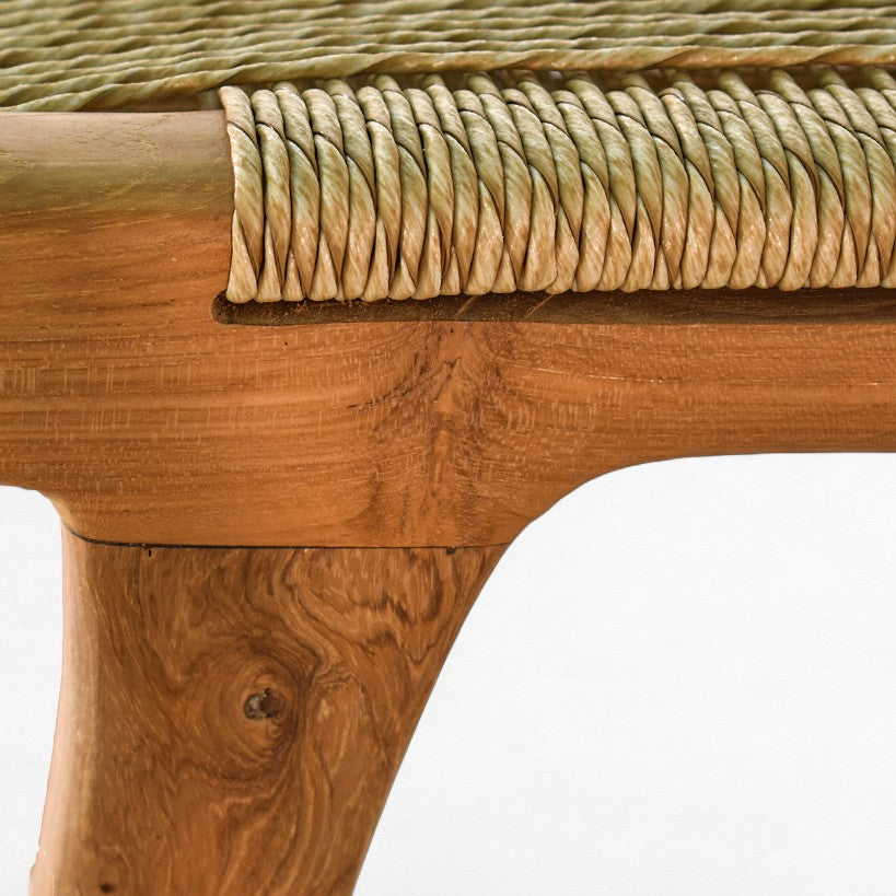 TEAK WOOD CHAIR WITH SYNTHETIC RAFFIA W50 |D58 |H87 CM