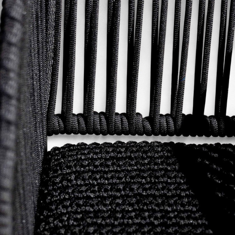 IRON FRAME DINING CHAIR WITH COTTON ROPE W57 |D52 |H98 cm