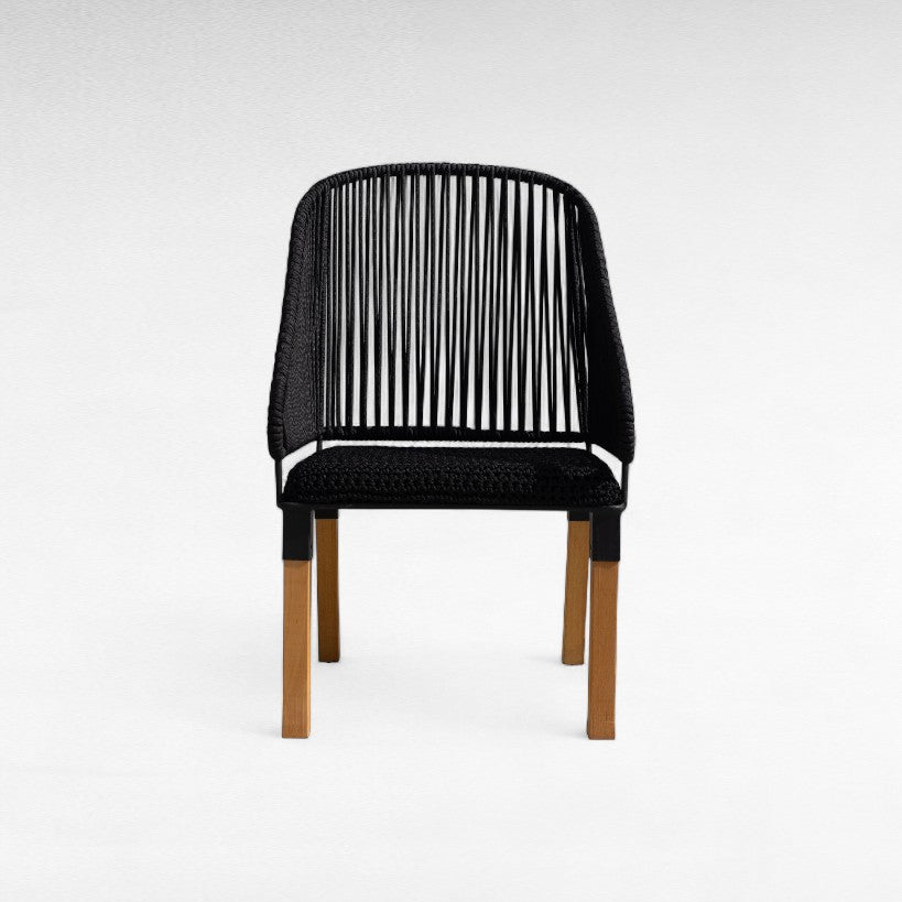 IRON FRAME WITH COTTON ROPE W65 |D65 |H110 cm