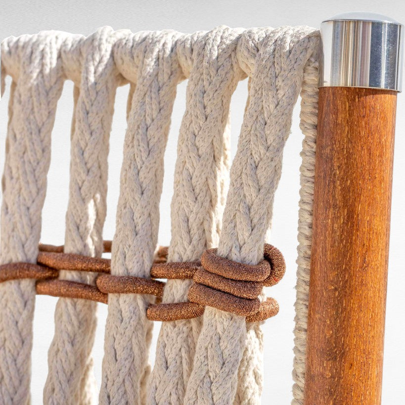 OAK WOOD DINING CHAIR WITH THICK COTTON ROPE W62 |D54 |H74 CM