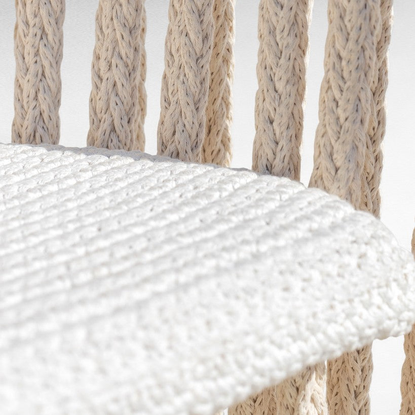 OAK WOOD DINING CHAIR WITH THICK COTTON ROPE W62 |D54 |H74 CM