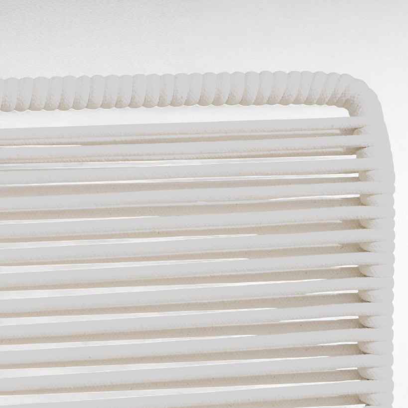 IRON FRAME DINING CHAIR COTTON ROPE W62 |D45 |H85 cm