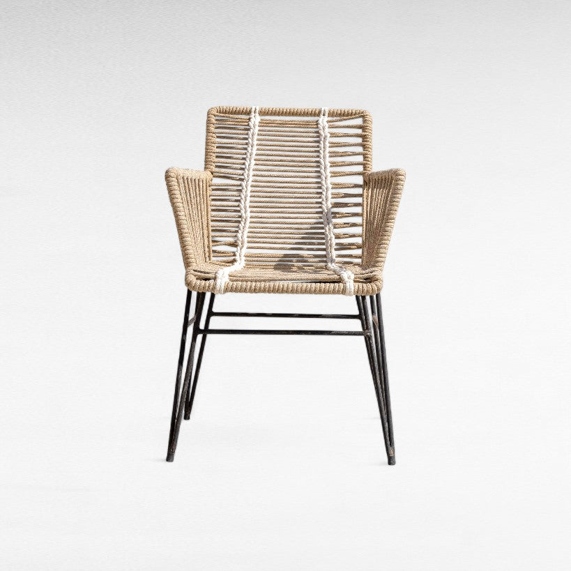 IRON FRAME DINING ARMCHAIR WITH COTTON  W70 |D58 |H98 CM