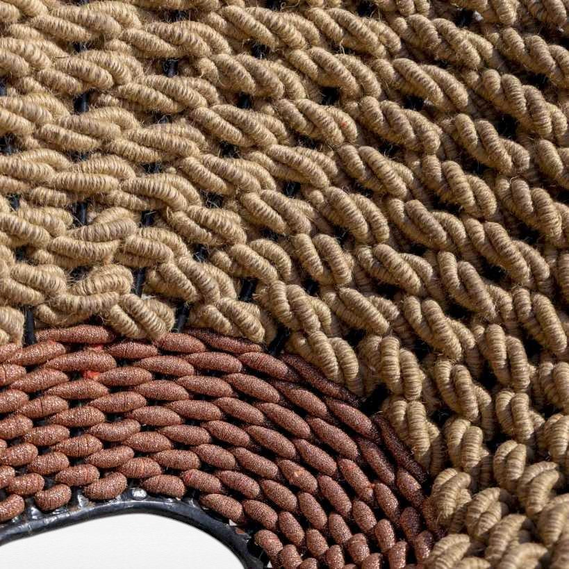 CHAIR ROPE & IRON NATURAL BRONZE & BLACK 85x85x80cm