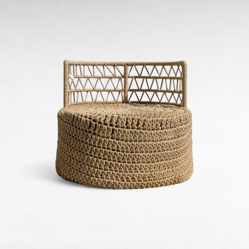 IRON FRAME RELAX CHAIR WITH COTTON ROPE W100 |D100 |H100 CM