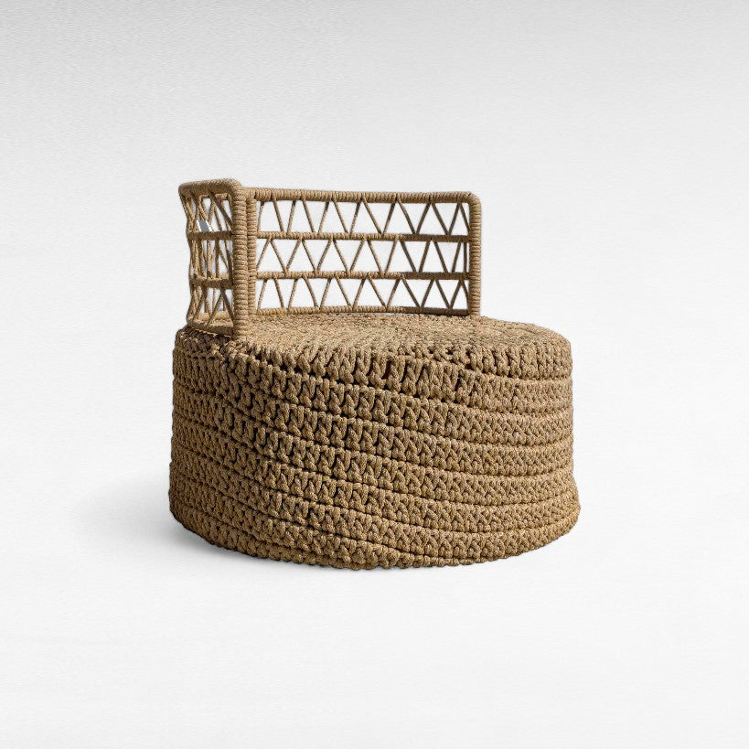 IRON FRAME RELAX CHAIR WITH COTTON ROPE W100 |D100 |H100 CM