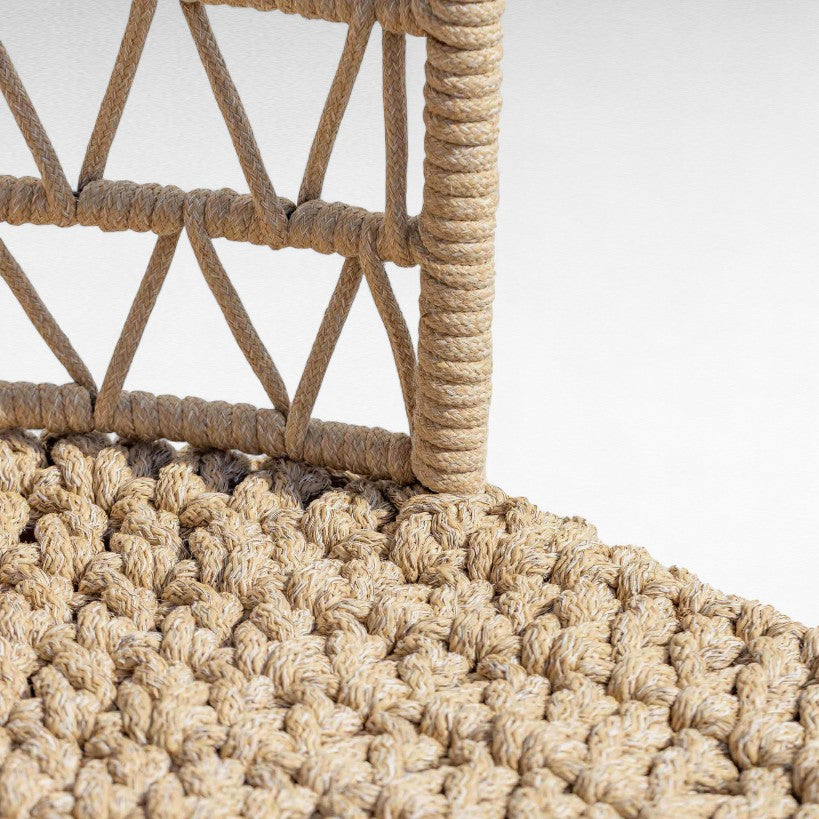 IRON FRAME RELAX CHAIR WITH COTTON ROPE W100 |D100 |H100 CM