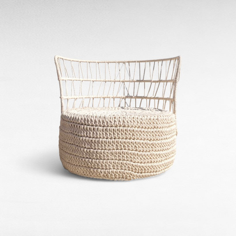 IRON FRAME RELAX CHAIR WITH COTTON ROPE W100 |D100 |H100 cm