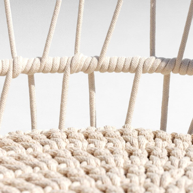 IRON FRAME RELAX CHAIR WITH COTTON ROPE W100 |D100 |H100 cm