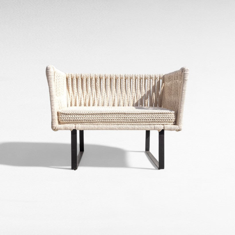 IRON FRAME RELAX ARMCHAIR WITH COTTON ROPE W110 |D70 |H90 cm