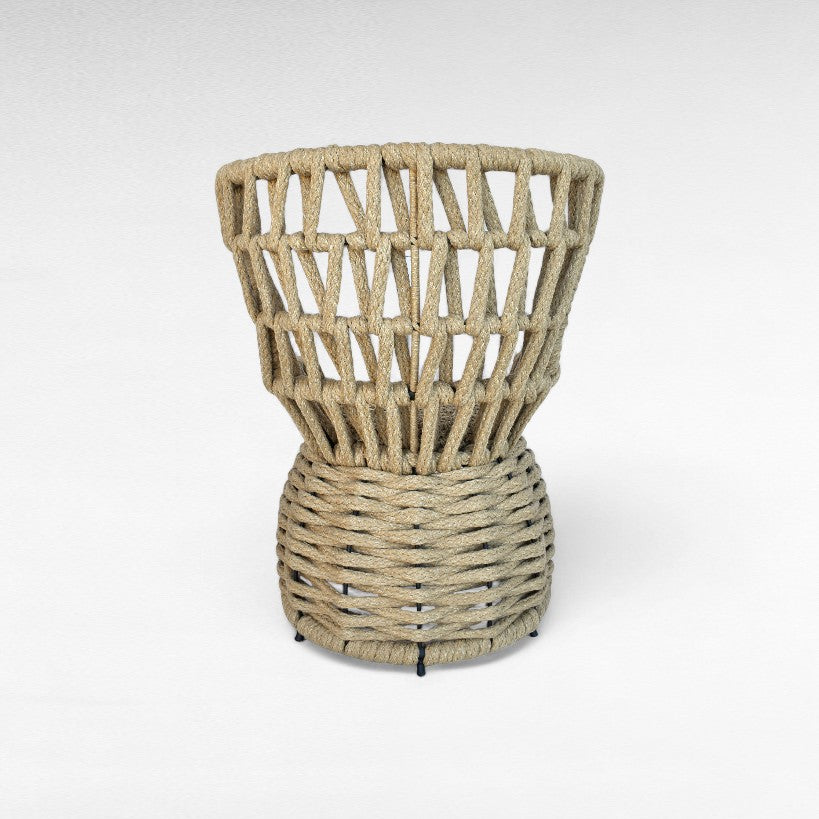 IRON FRAME RELAX CHAIR WITH COTTON ROPE W90 |D60 |H110 cm