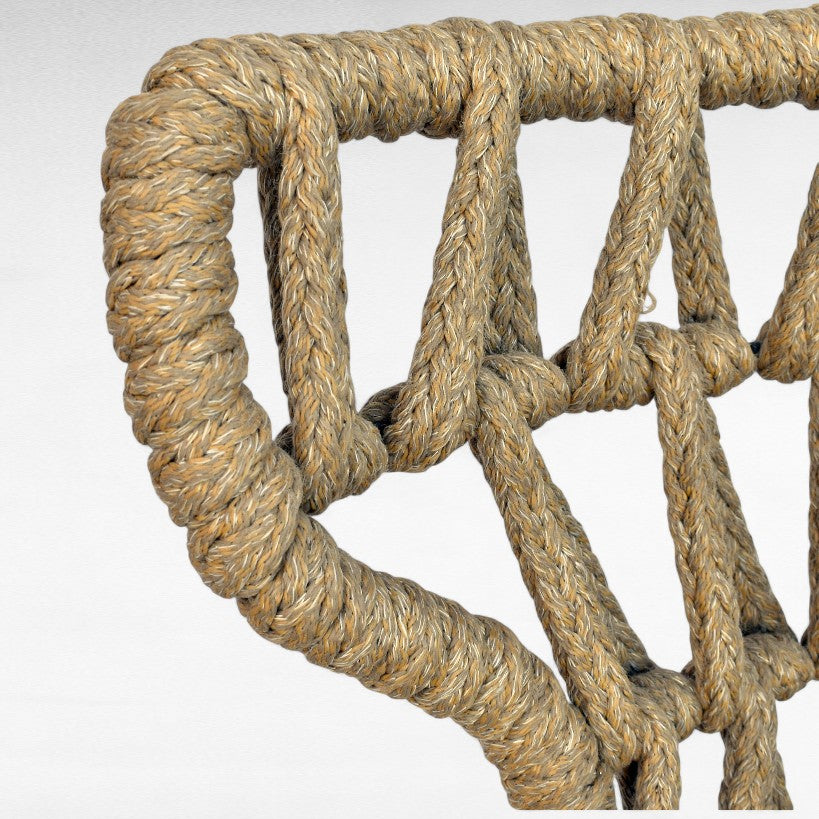 IRON FRAME RELAX CHAIR WITH COTTON ROPE W90 |D60 |H110 cm