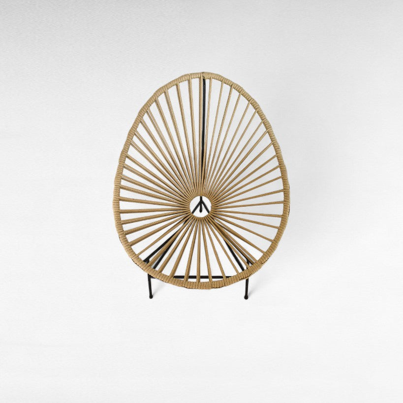 IRON FRAME RELAX CHAIR WITH COTTON ROPE W95 |D75 |H88 CM