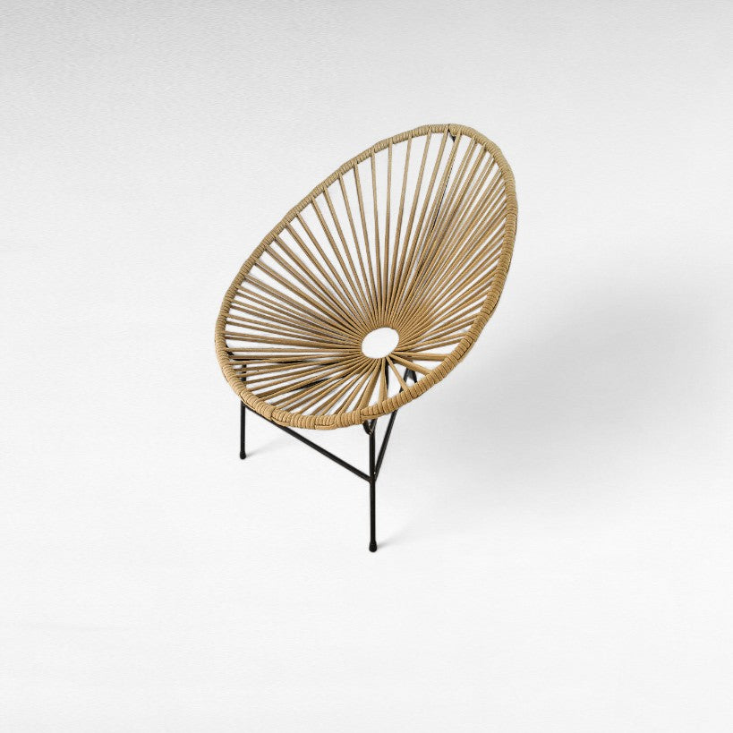 IRON FRAME RELAX CHAIR WITH COTTON ROPE W95 |D75 |H88 CM
