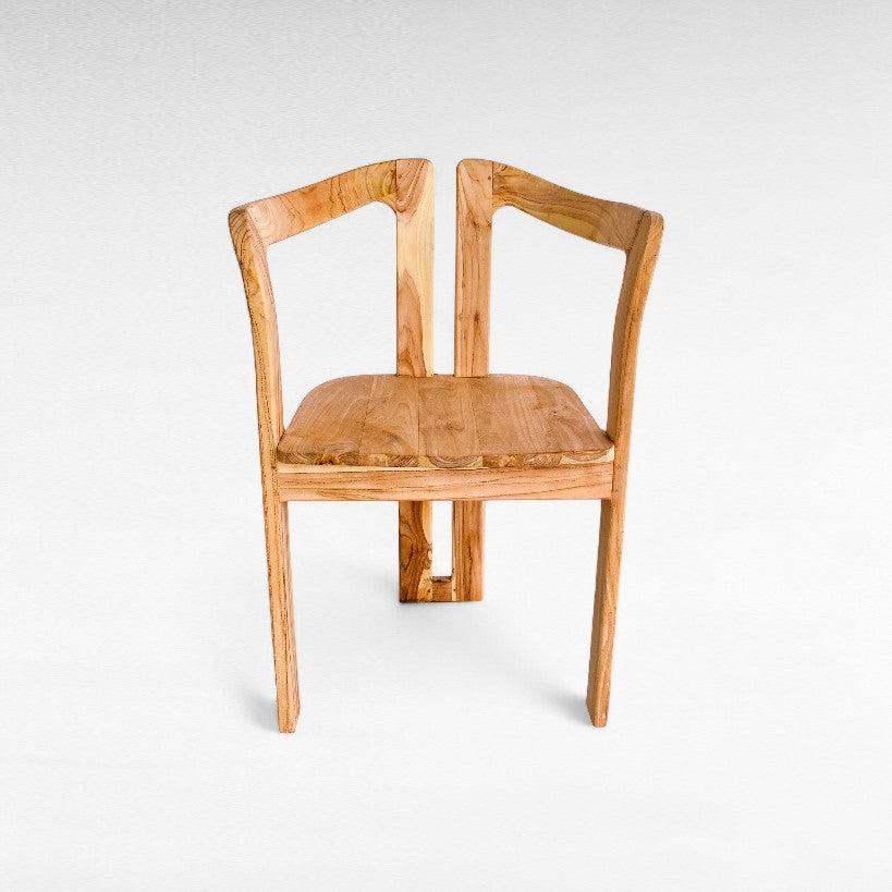 TEAK WOOD DINING CHAIR WITH CUSHION W52 |D62 |H90 CM