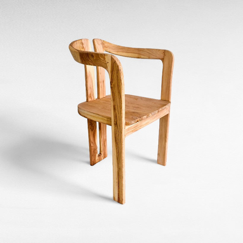 TEAK WOOD DINING CHAIR WITH CUSHION W52 |D62 |H90 CM