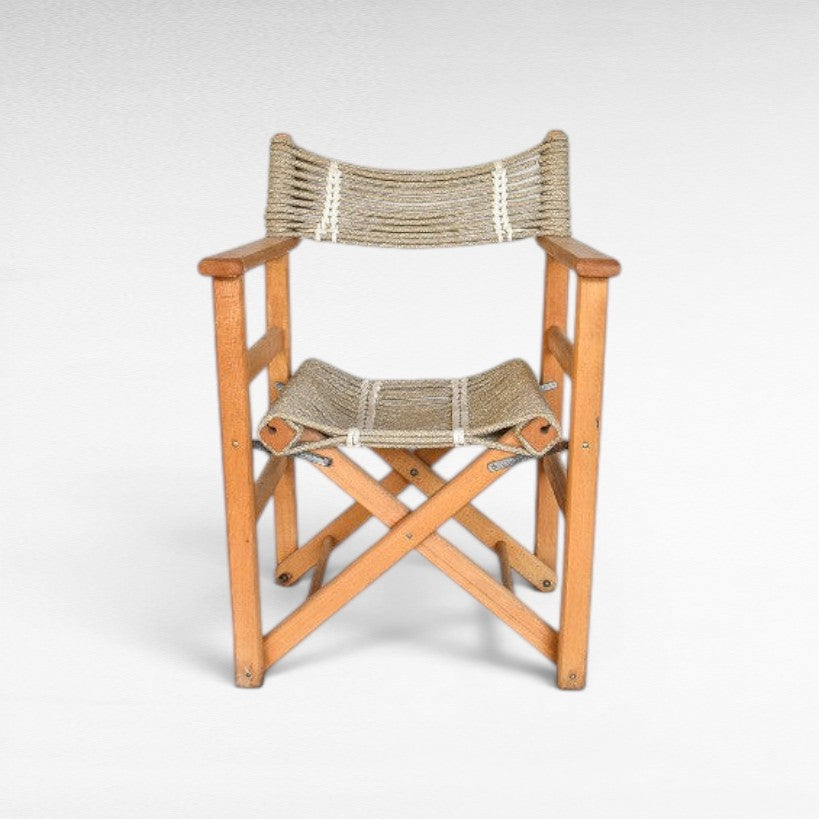 OAK WOOD DINING CHAIR WITH COTTON ROPE W60 |D52 |H87 CM