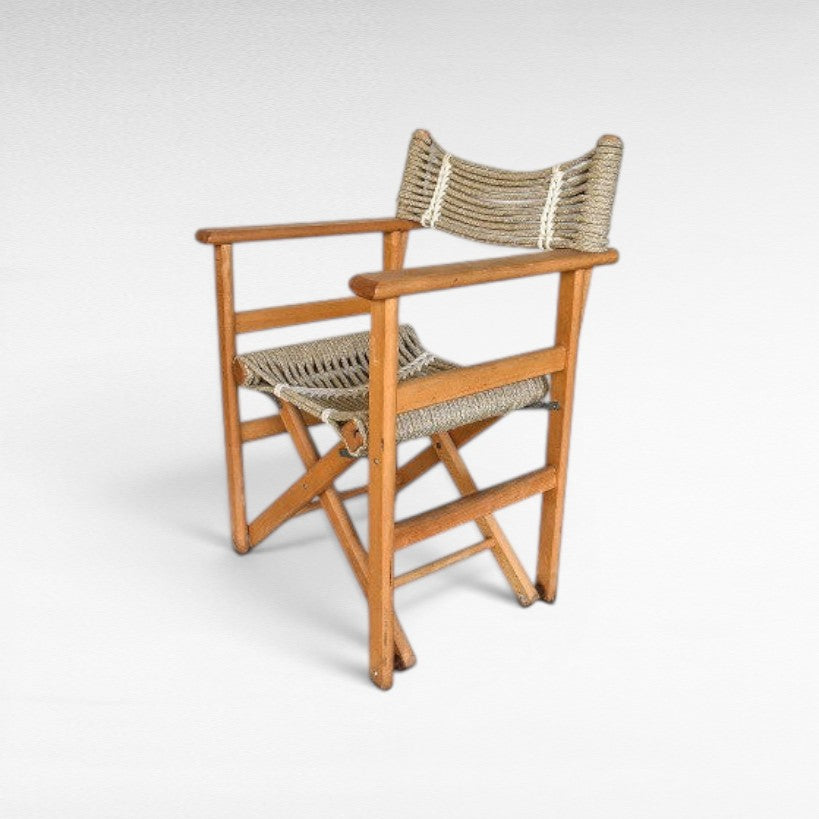 OAK WOOD DINING CHAIR WITH COTTON ROPE W60 |D52 |H87 CM