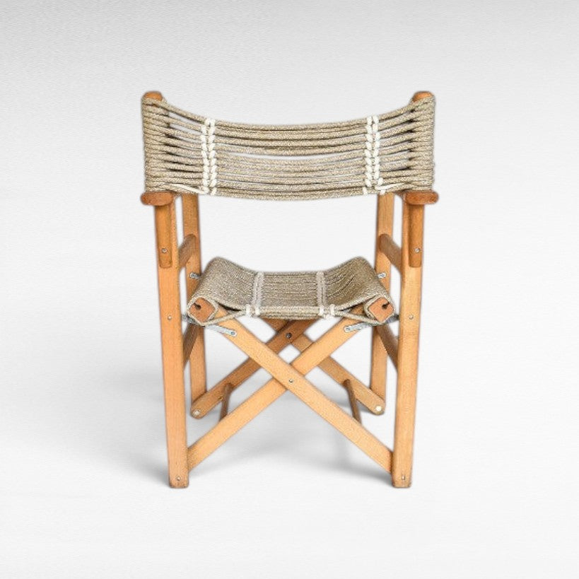OAK WOOD DINING CHAIR WITH COTTON ROPE W60 |D52 |H87 CM