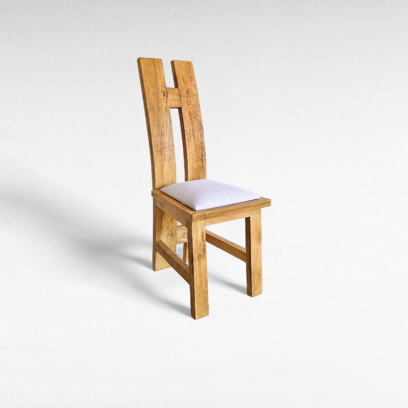 SUAR WOOD DINING CHAIR WITH UPHOLSTERY W43 |D45 |H110 CM