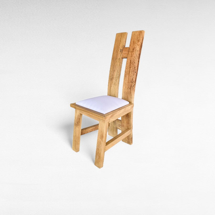 SUAR WOOD DINING CHAIR WITH UPHOLSTERY W43 |D45 |H110 CM