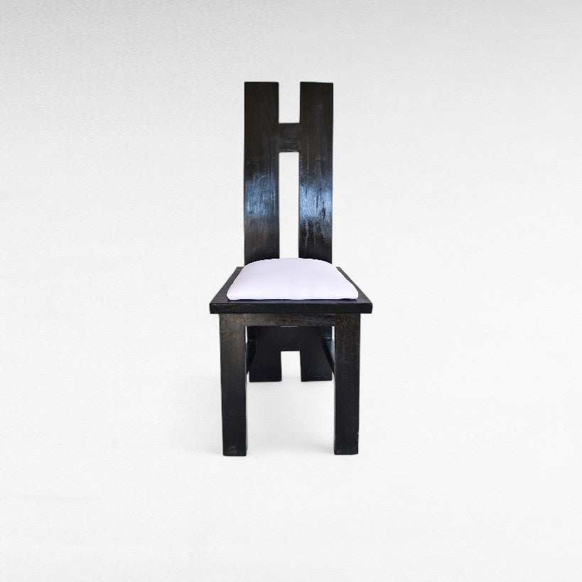 SUAR WOOD DINING CHAIR WITH UPHOLSTERY W43 |D45 |H110 CM