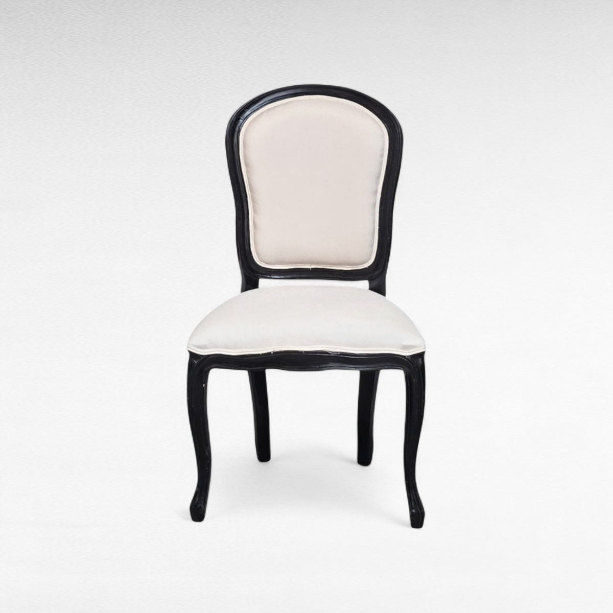 TEAK WOOD DINING CHAIR UPHOLSTERY W59 |D48 |H105 CM