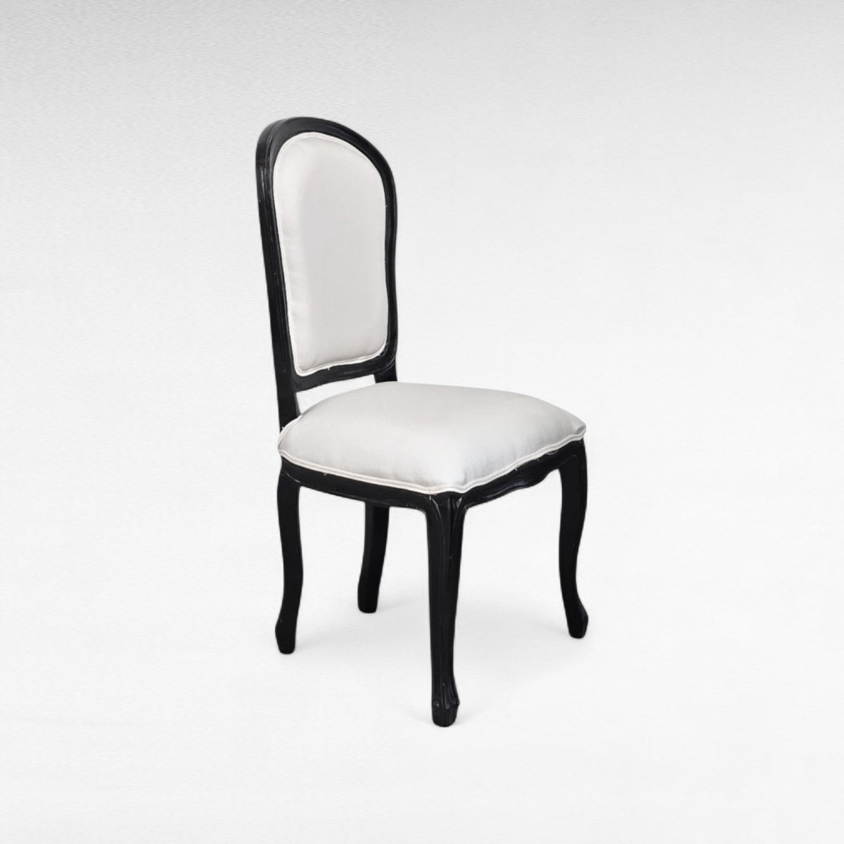 TEAK WOOD DINING CHAIR UPHOLSTERY W59 |D48 |H105 CM
