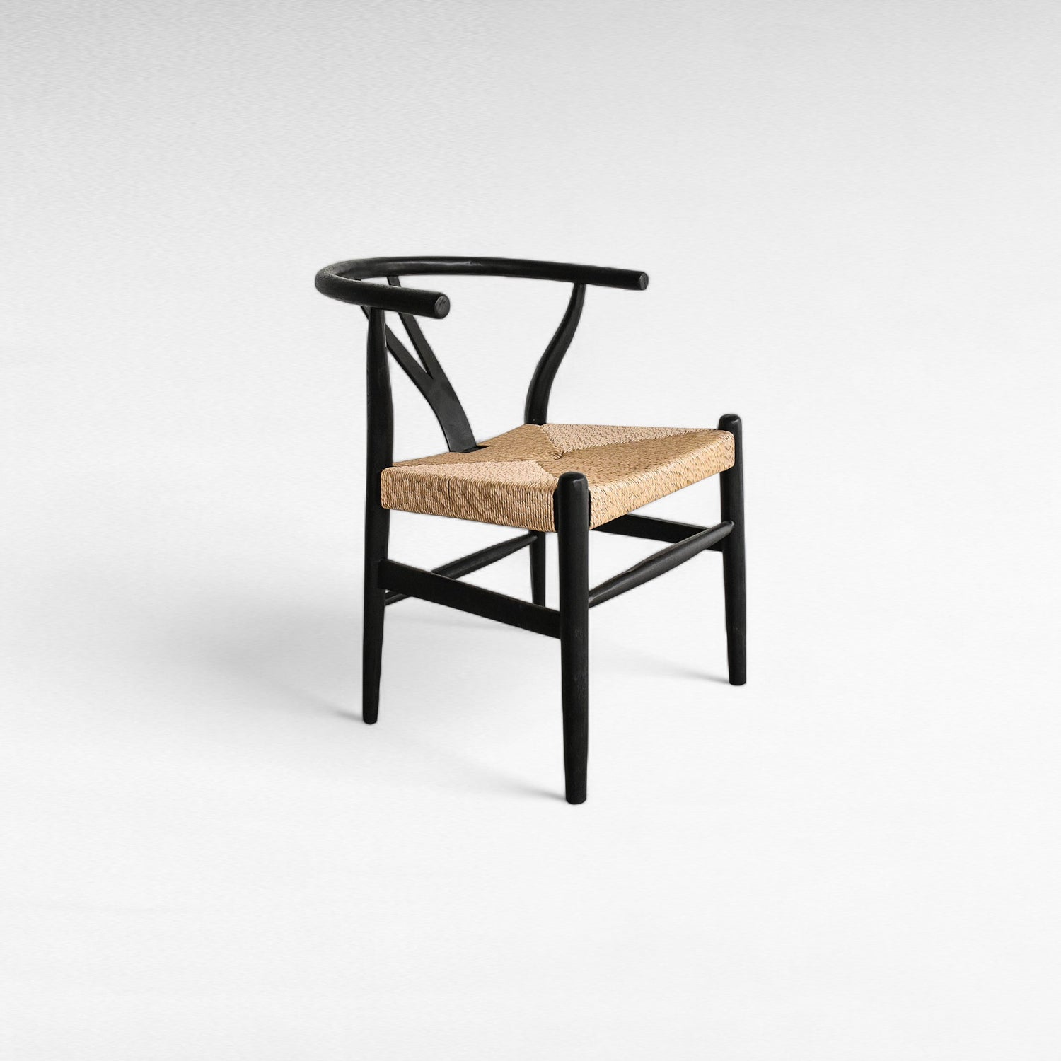 TEAK WOOD DINING CHAIR WITH SYNTHETIC RAFFIA W55 |D60 |H75 cm