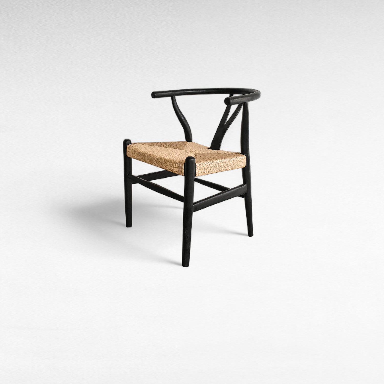 TEAK WOOD DINING CHAIR WITH SYNTHETIC RAFFIA W55 |D60 |H75 cm