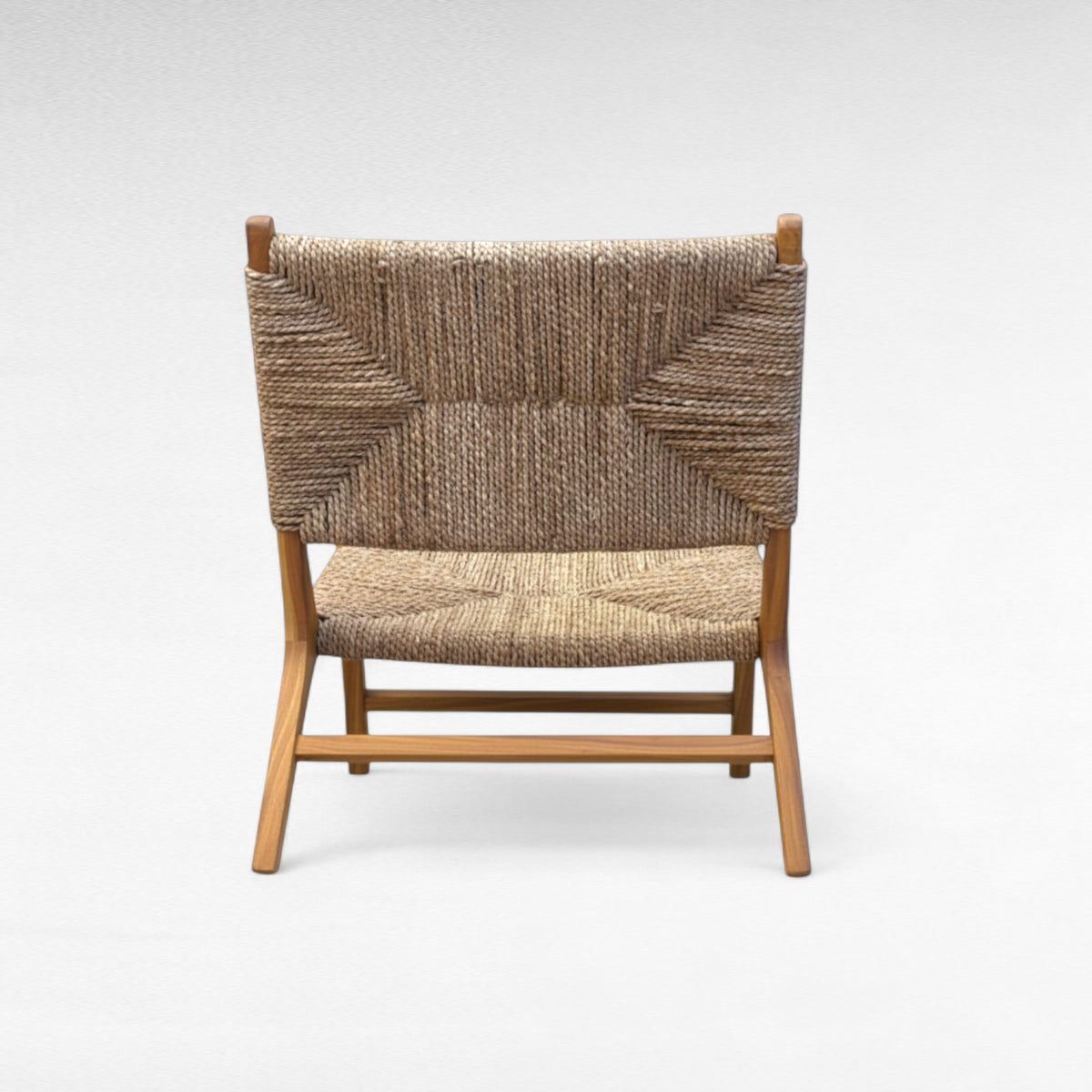 TEAK WOOD RELAX CHAIR WITH NATURAL RAFFIA W63 |D84 |H70 CM