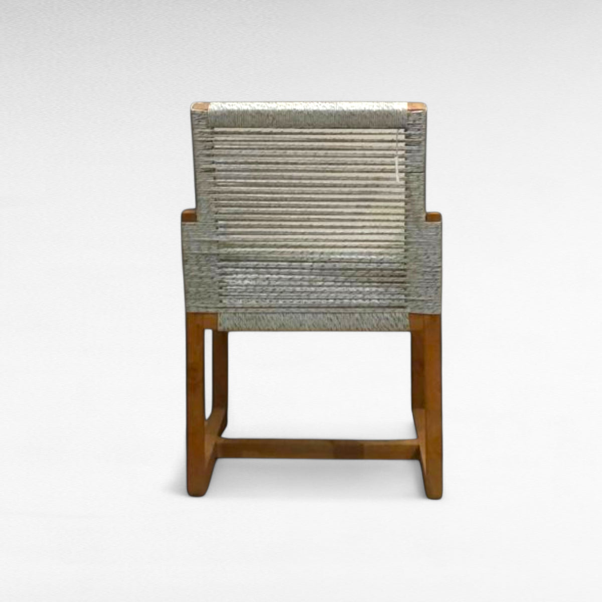 TEAK WOOD DINING ARMCHAIR WITH SYNTHETIC RAFFIA W59 |D59 |H90 cm