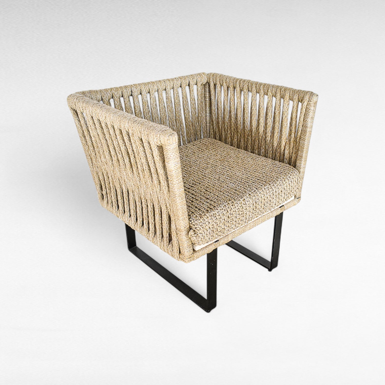 IRON FRAME RELAX ARMCHAIR WITH COTTON ROPE W80 |D70 |H90 cm
