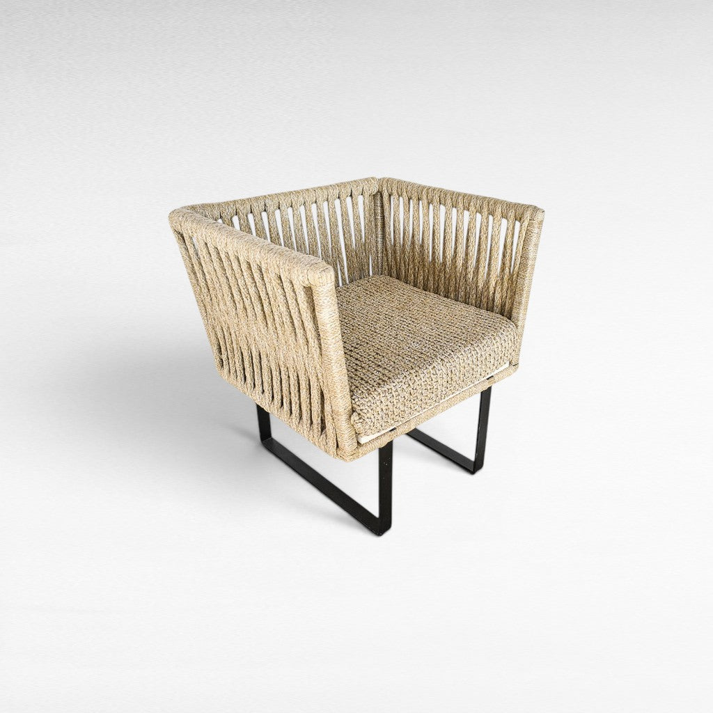 IRON FRAME RELAX ARMCHAIR WITH COTTON ROPE W80 |D70 |H90 CM