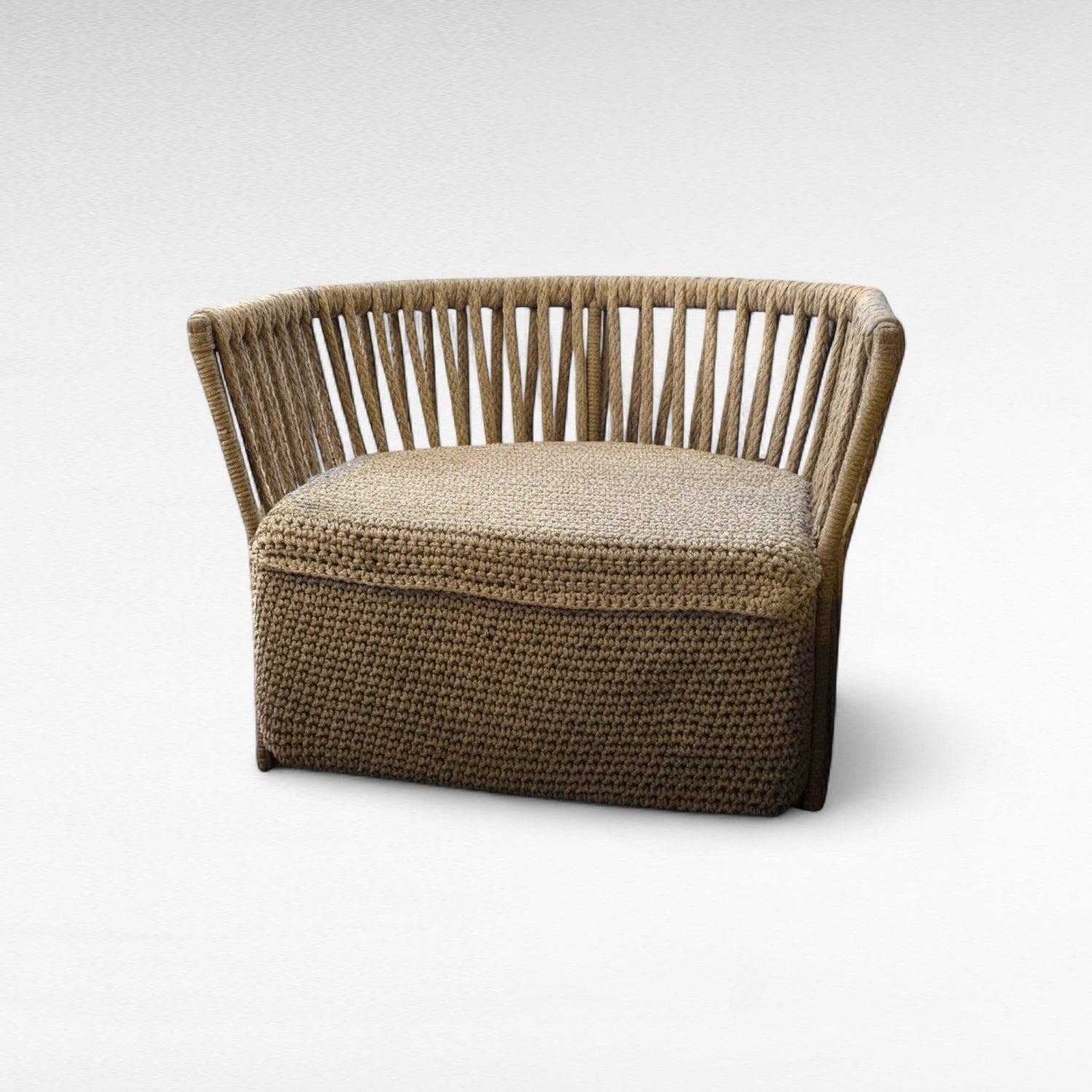 IRON FRAME RELAX CHAIR WITH COTTON ROPE W110 |D90 |H80 cm