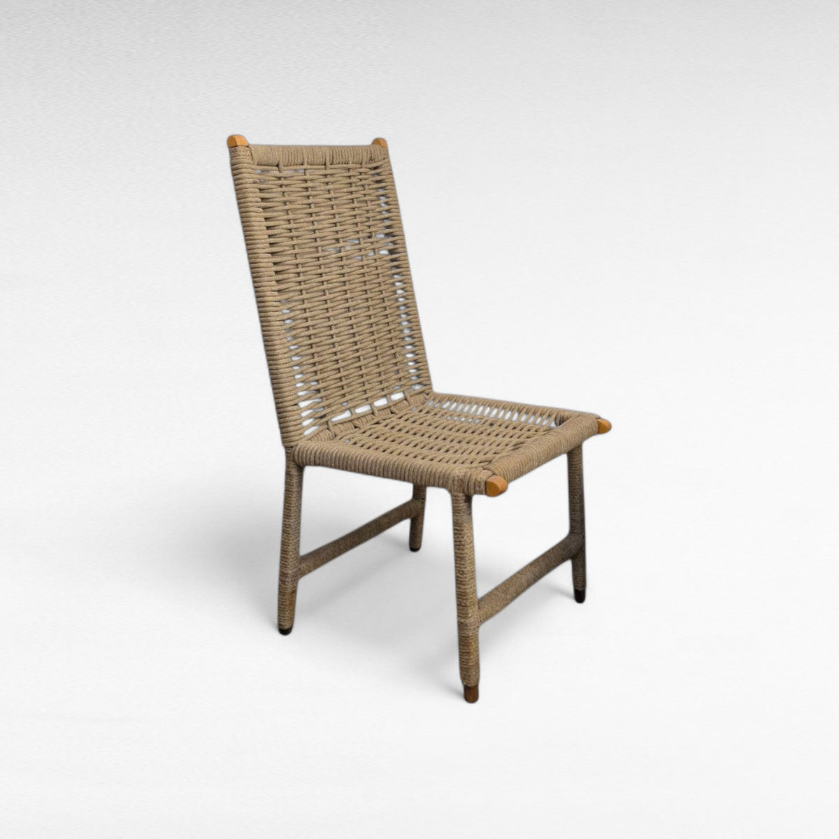 IRON FRAME DINING CHAIR WITH COTTON ROPE W59 |D70 |H105 CM