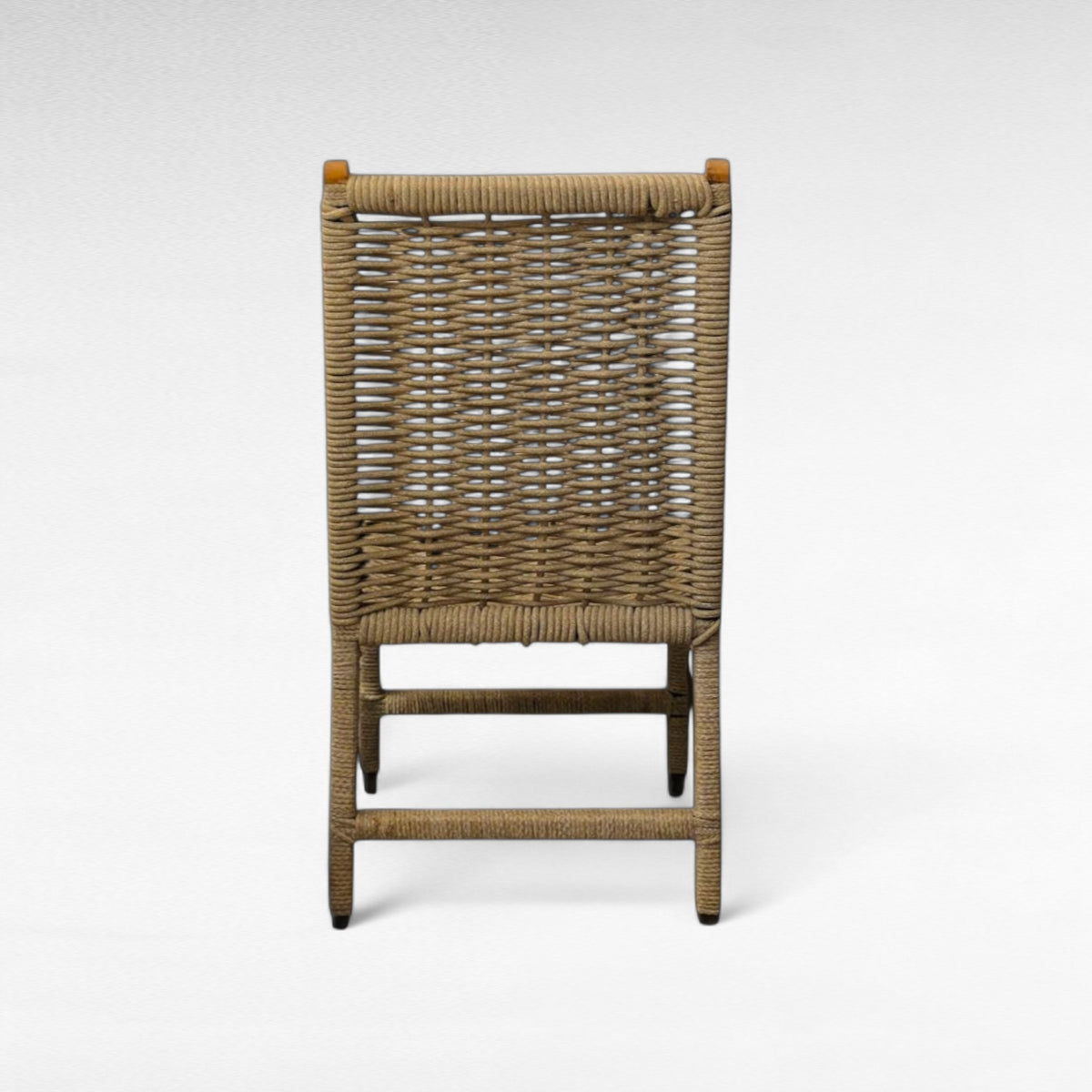 IRON FRAME DINING CHAIR WITH COTTON ROPE W59 |D70 |H105 CM