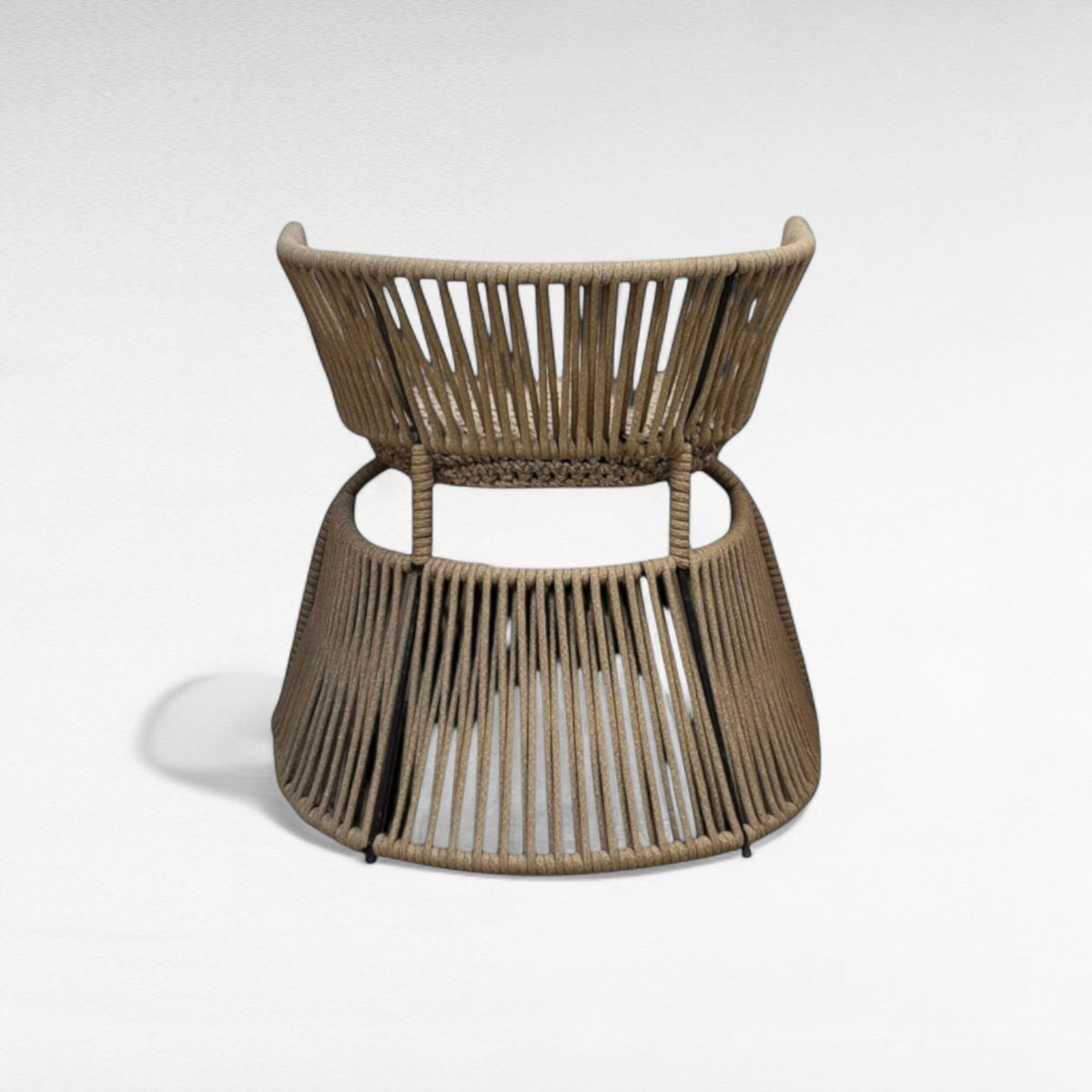 IRON FRAME DINING CHAIR WITH COTTON ROPE W65 |D55 |H70 CM