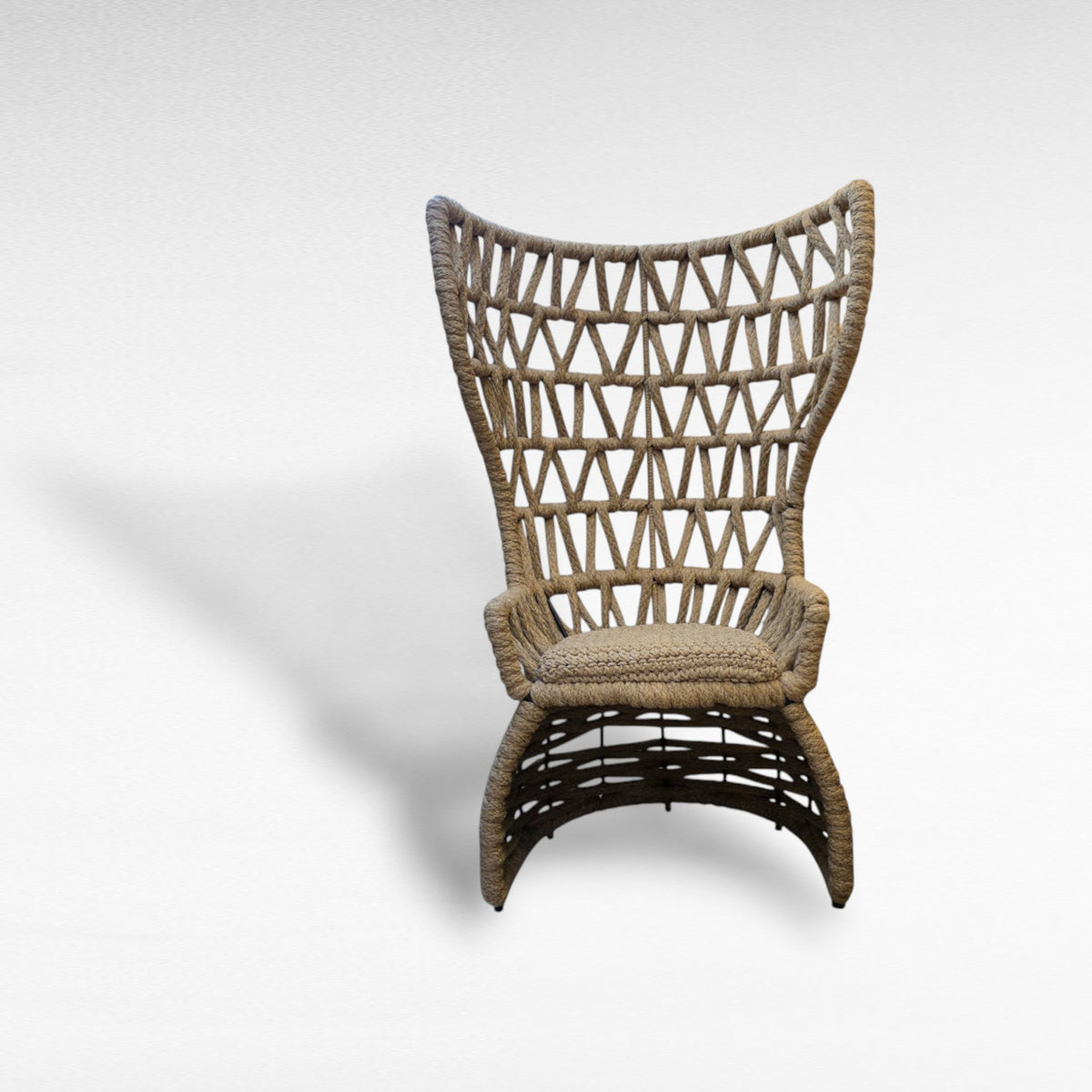IRON FRAME RELAX CHAIR WITH COTTON ROPE W90 |D70 |H150 CM