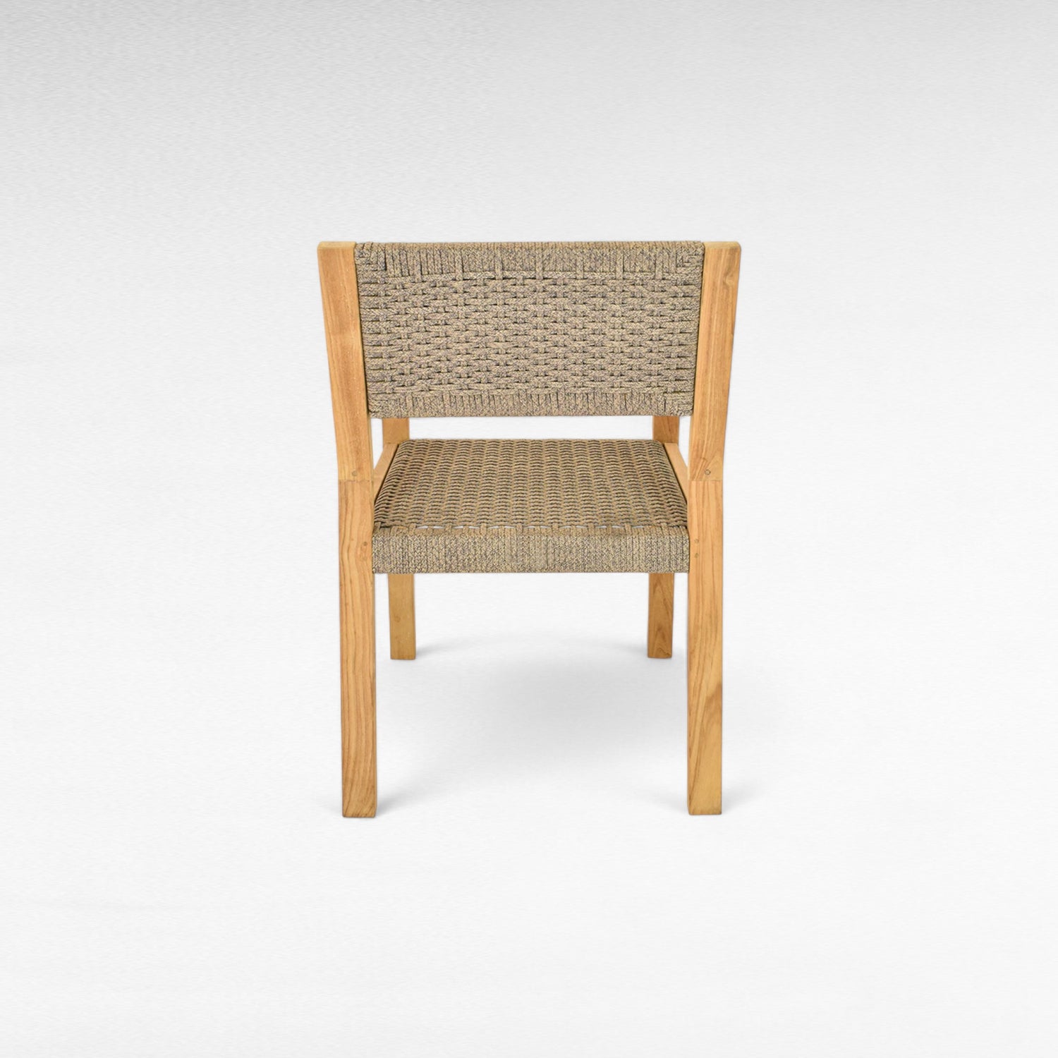 TEAK WOOD DINING ARMCHAIR WITH SYNTHETIC ROPE W60 |D60 |H85 CM