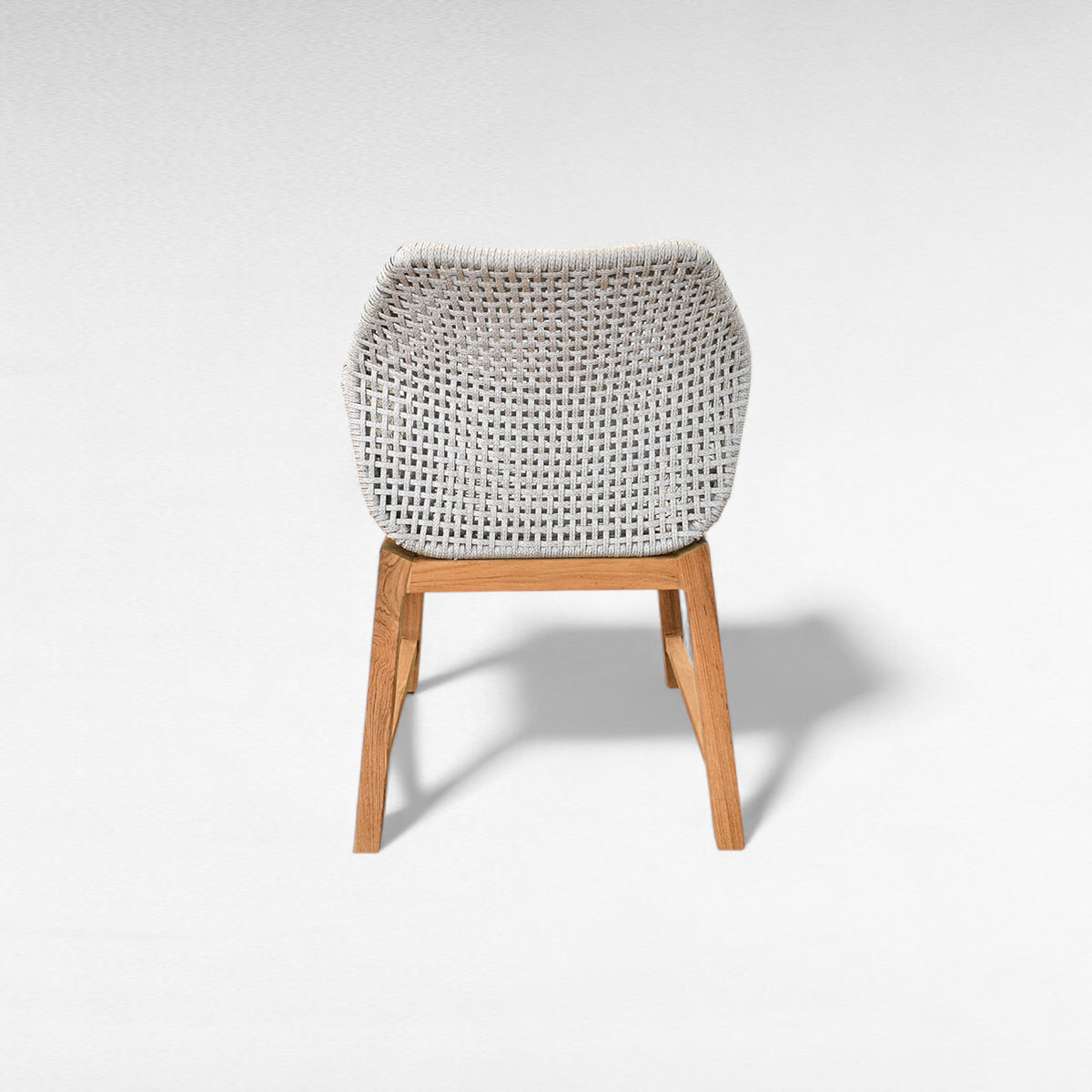 TEAK WOOD DINING ARMCHAIR WITH SYNTHETIC ROPE W62 |D60 |H89 CM