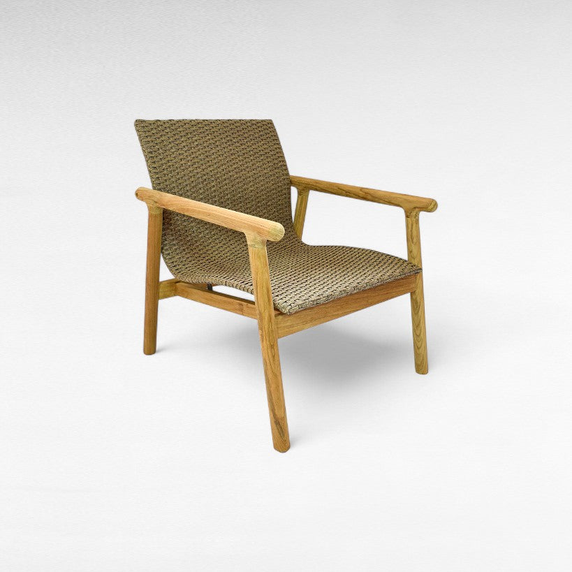 TEAK WOOD DINING ARMCHAIR WITH SYNTHETIC ROPE W60 |D60 |H85 CM