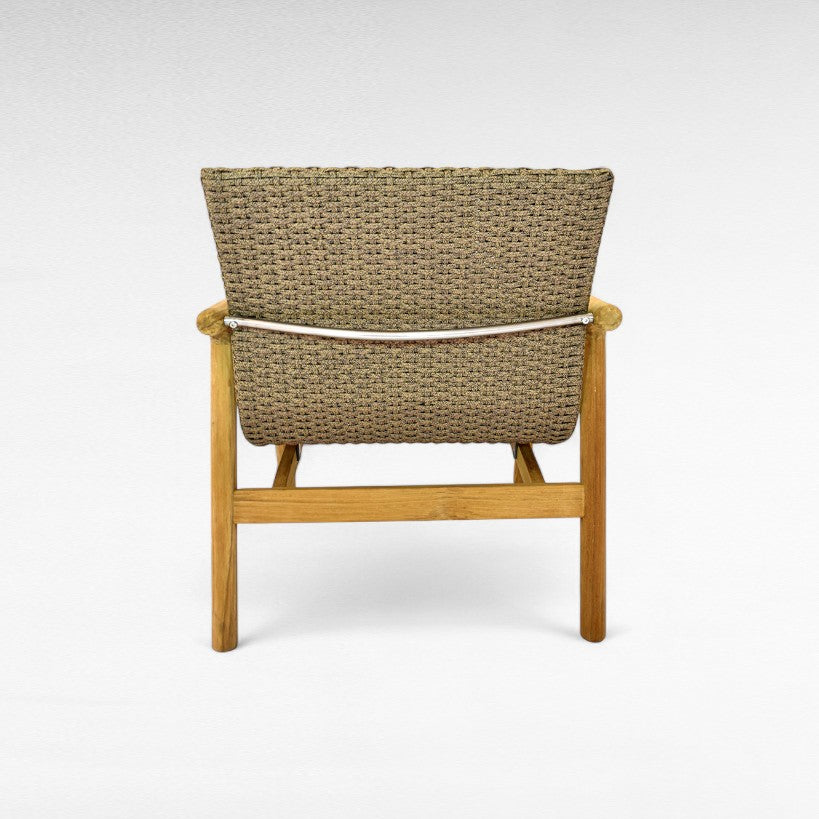 TEAK WOOD DINING ARMCHAIR WITH SYNTHETIC ROPE W60 |D60 |H85 CM
