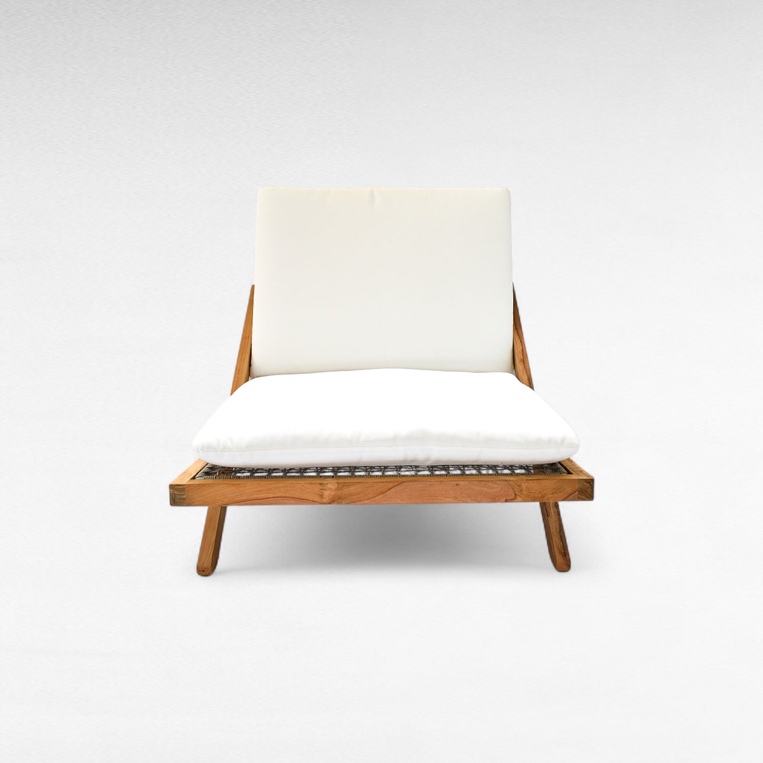 TEAK WOOD RELAX CHAIR WITH ALUMINIUM FRAME AND ROPE W90 |D106 |H77 CM
