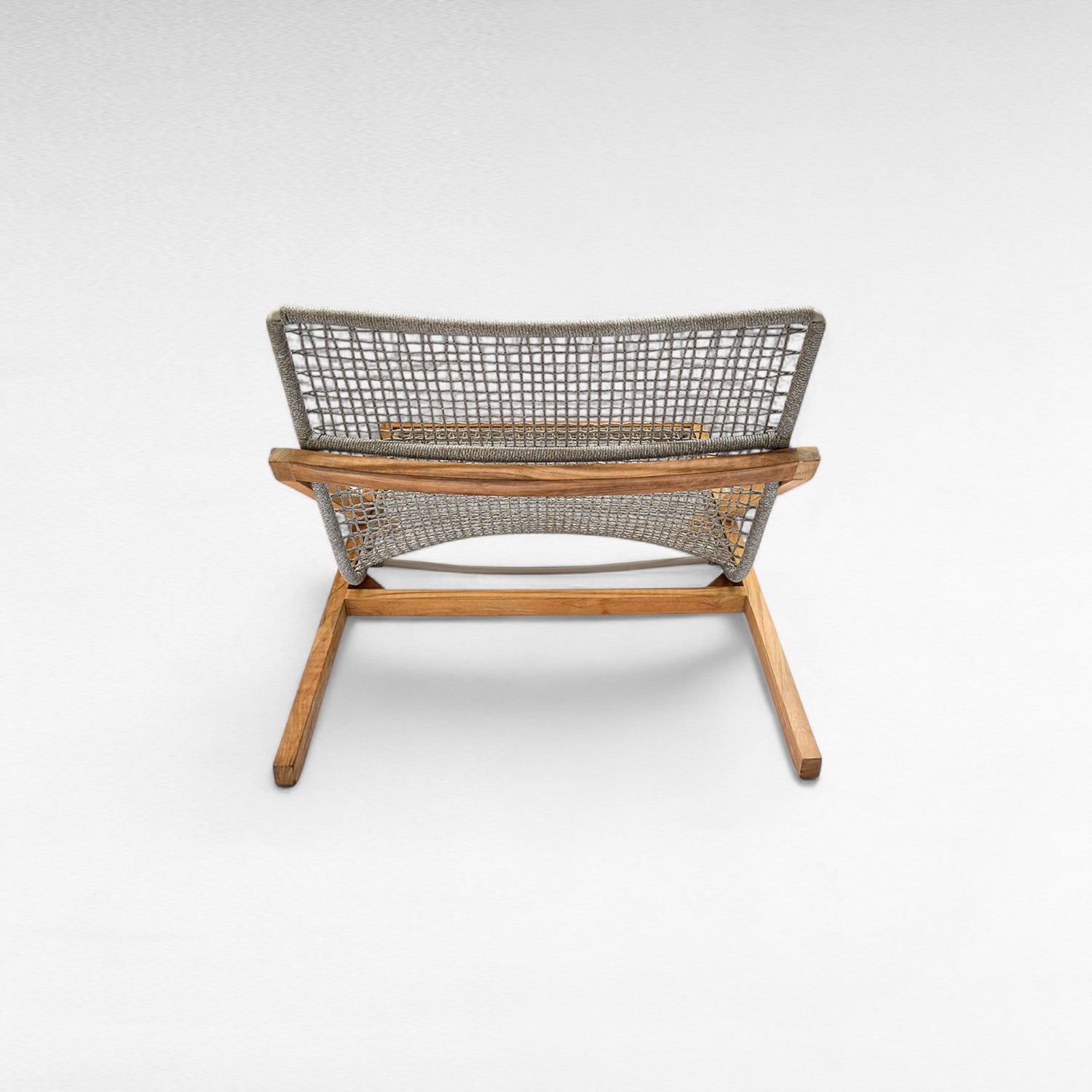 TEAK WOOD RELAX CHAIR WITH ALUMINIUM FRAME AND ROPE W90 |D106 |H77 CM
