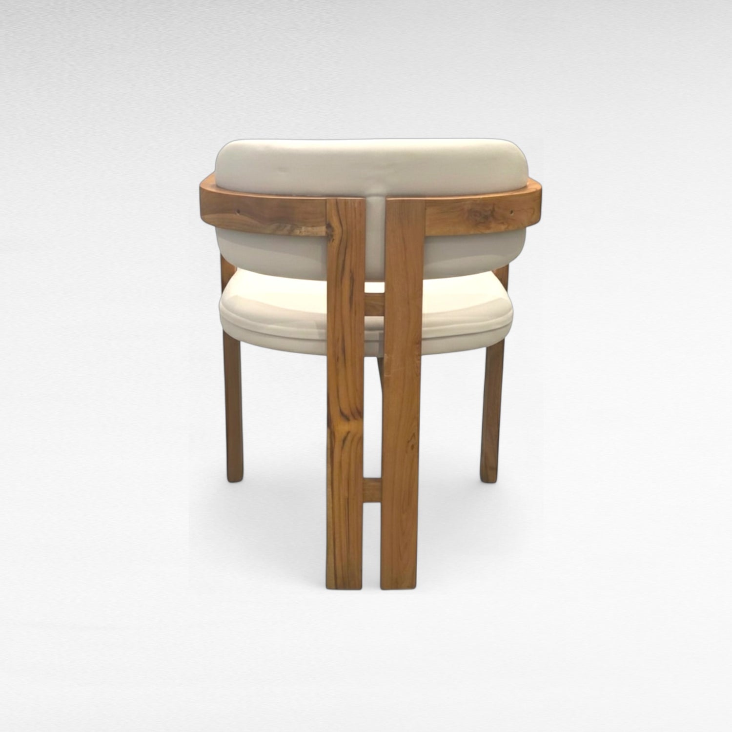 TEAK WOOD DINING CHAIR WITH UPHOLSTERY W58 |D53 |H77 cm