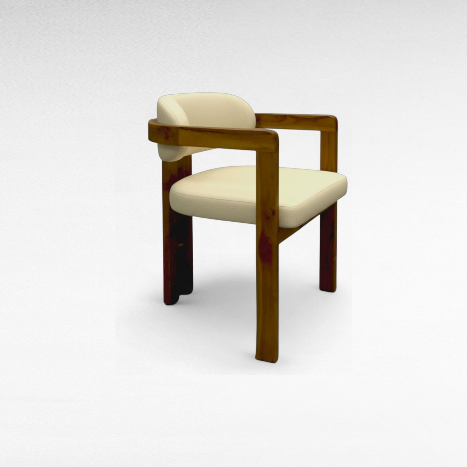 TEAK WOOD DINING CHAIR WITH UPHOLSTERY W58 |D53 |H77 cm