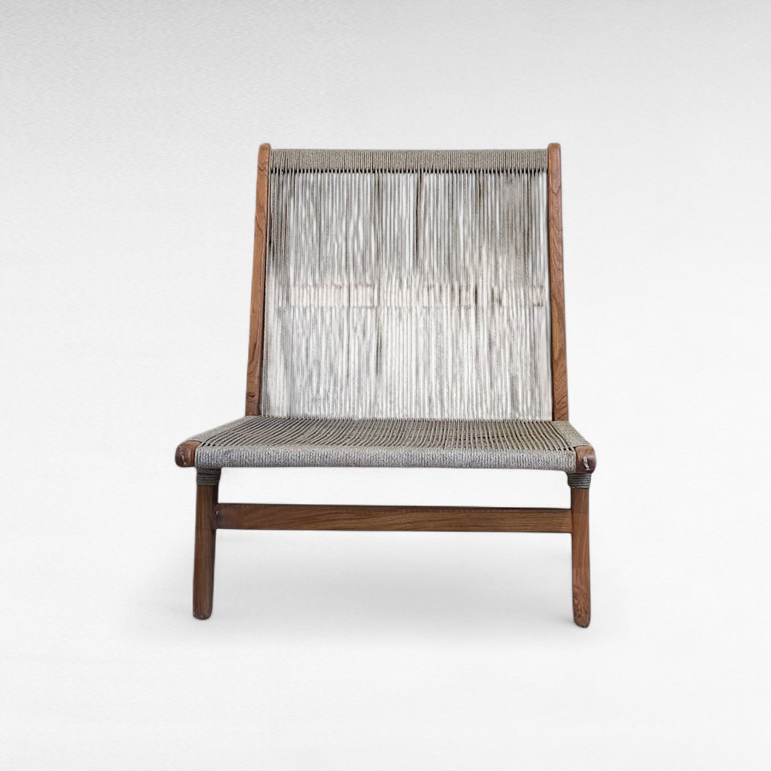 TEAK WOOD RELAX CHAIR WITH ROPE W80 |D100 |H82 cm